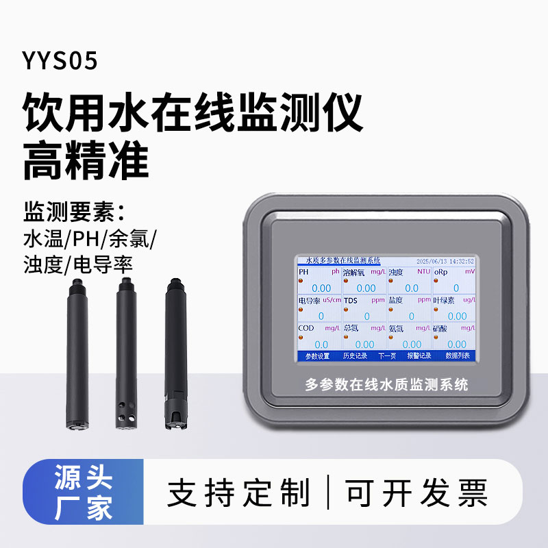 飲用水水質監測參數(水溫、ph、余氯、濁度、電導率)